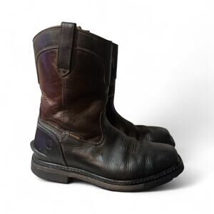 Carhartt Mud Wellington Steel Toe Work Boot Men's Size 9.5 Pre Owned Square Toe